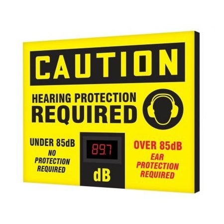 Accuform OSHA CAUTION INDUSTRIAL DECIBEL METER SCS604 SCS604